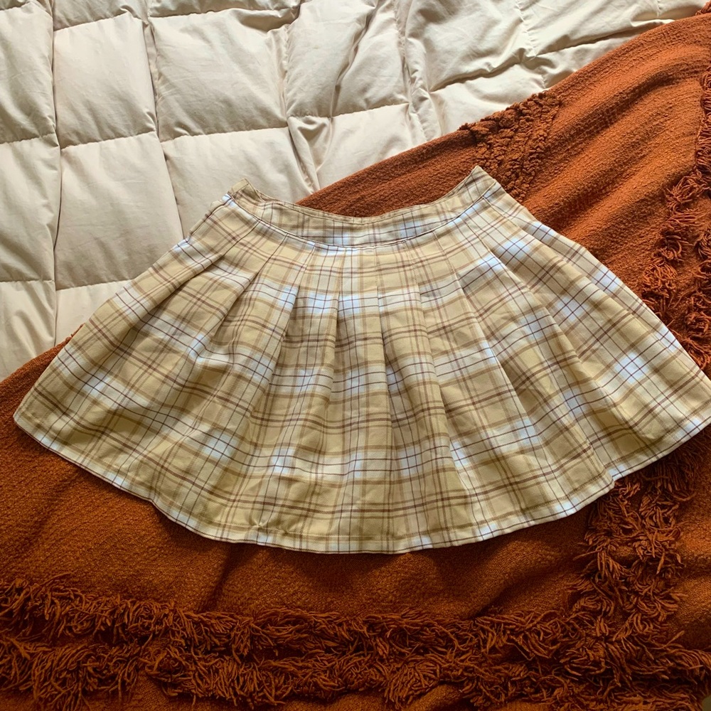 Plaid Forever 21 Pleated Mini Skirt